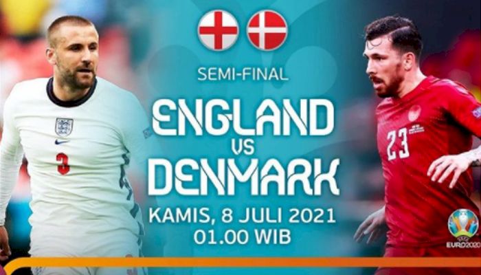 Jadwal Siaran Langsung Semifinal Euro 2020 Malam Ini Inggris vs Denmark di RCTI, iNews dan Mola TV